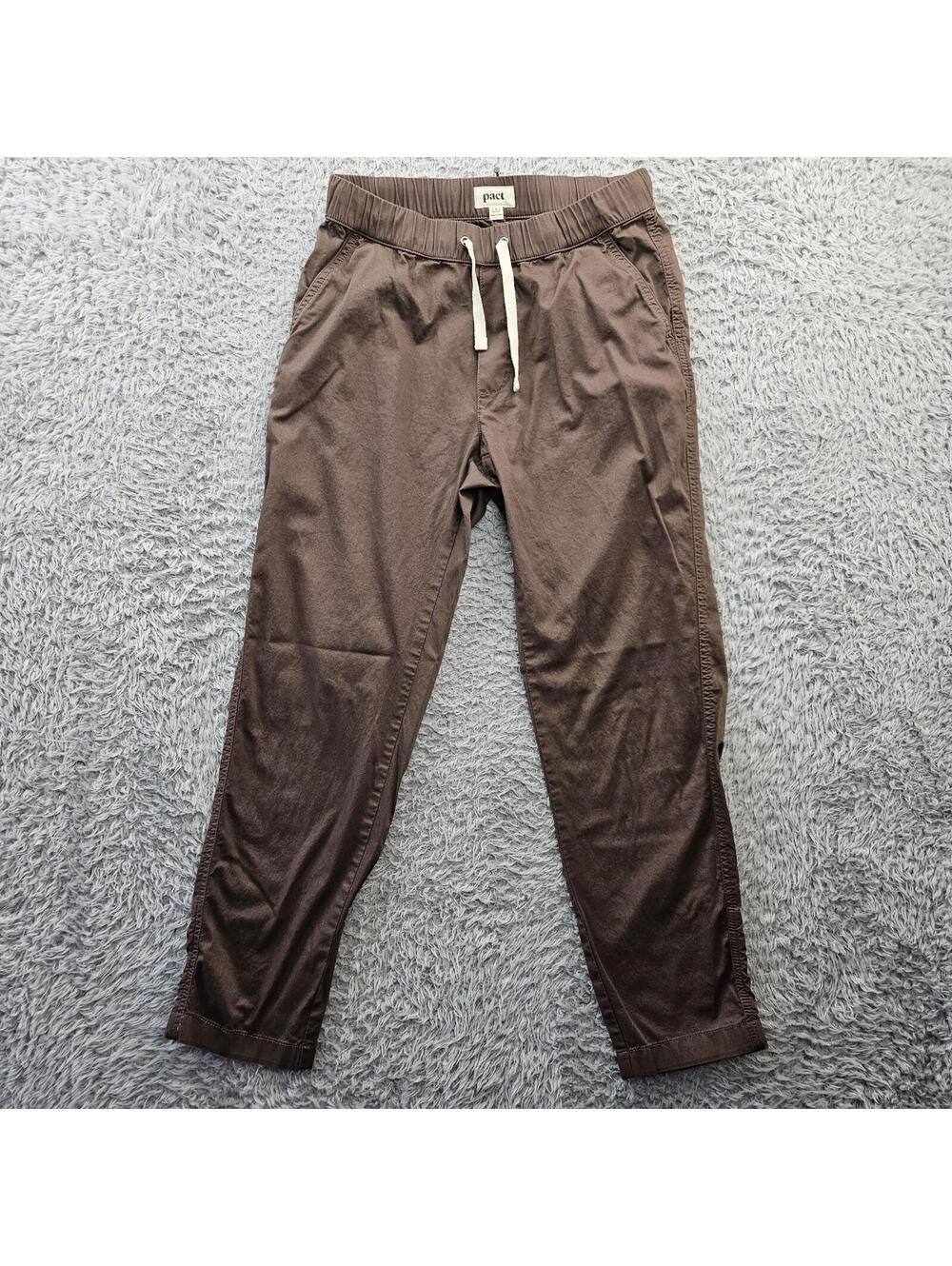 pact Organic Cotton Pants Twill Midweight Joggers Men Small (fits 28=30x29)
